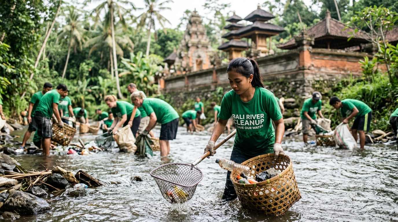 River cleanup operations